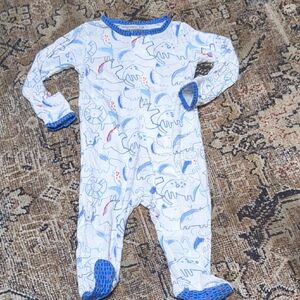 Magentic Me Blue and White Animal Print Kids One Piece
